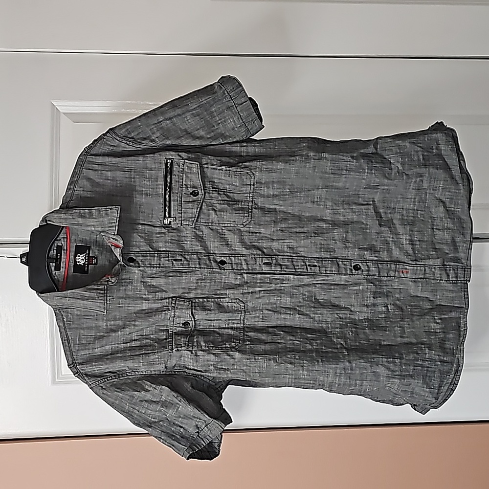 Rock & Republic Grey Button Down XXL Shirt